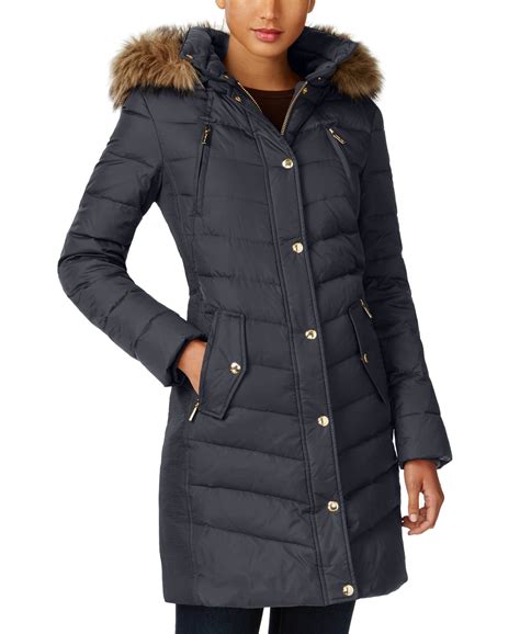 michael kors gunmetal down jacket|michael kors down jacket women.